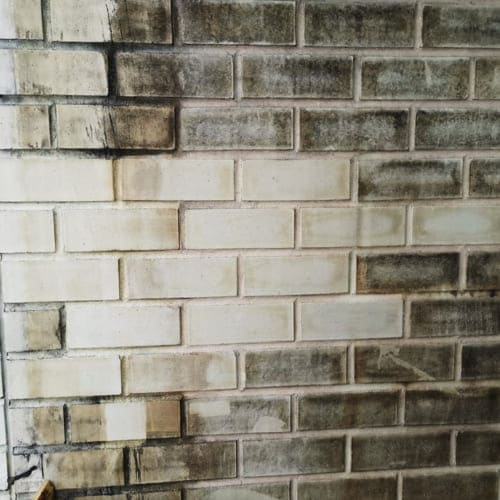 laser clean on wall